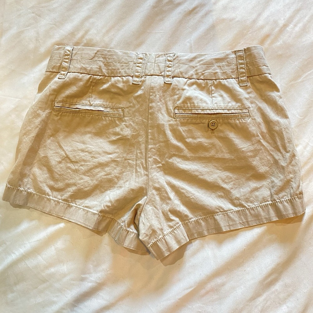 J.Crew Broken In Chino Shorts Women's Size 4 Khaki Cotton 56445‎ - Picture 2 of 6